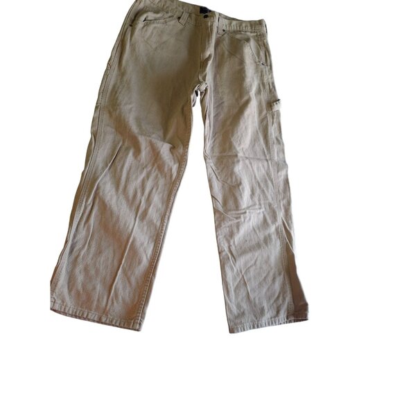 Saddlebred Men Carpenter Pants  36W 29L Beige Loose Fit Workwear Grunge Outdoors - Picture 1 of 7